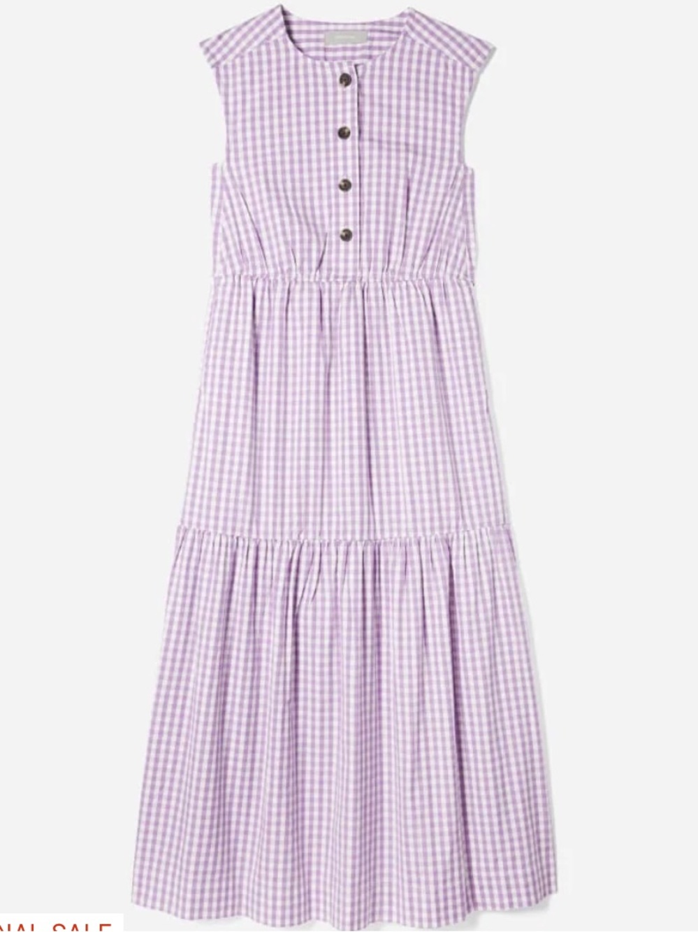 Everlane tiered midi dress size XS